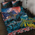 Personalised United States And New Zealand Quilt Bed Set USA Eagle With Kowhai Aotearoa Tui Bird