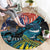 Personalised United States And New Zealand Round Carpet USA Eagle With Kowhai Aotearoa Tui Bird