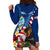 Personalised United States And Guam Hoodie Dress USA Eagle With Guahan Seal Tropical Vibes