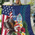 Personalised United States And Guam Quilt USA Eagle With Guahan Seal Tropical Vibes