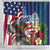 Personalised United States And Guam Shower Curtain USA Eagle With Guahan Seal Tropical Vibes