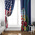 Personalised United States And Guam Window Curtain USA Eagle With Guahan Seal Tropical Vibes