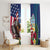 Personalised United States And Guam Window Curtain USA Eagle With Guahan Seal Tropical Vibes