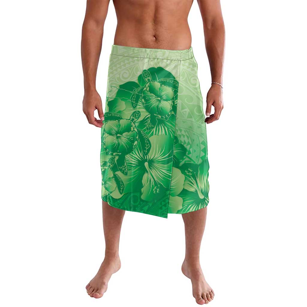 Aloha Hawaii Molokai Island Lavalava Hibiscus Tribal Honu Hawaiian Tattoo Green LT14 Green - Polynesian Pride