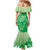 Aloha Hawaii Molokai Island Mermaid Dress Hibiscus Tribal Honu Hawaiian Tattoo Green