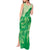 Aloha Hawaii Molokai Island Tank Maxi Dress Hibiscus Tribal Honu Hawaiian Tattoo Green