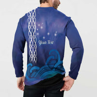 Personalised Matariki New Zealand Button Sweatshirt Maori New Year Galaxy Koru Pattern LT14 - Polynesian Pride