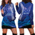 Personalised Matariki New Zealand Hoodie Dress Maori New Year Galaxy Koru Pattern