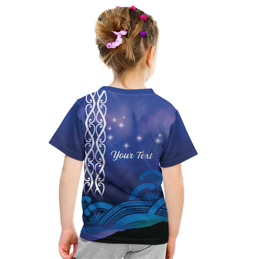 Personalised Matariki New Zealand Kid T Shirt Maori New Year Galaxy Koru Pattern LT14 - Polynesian Pride
