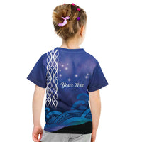 Personalised Matariki New Zealand Kid T Shirt Maori New Year Galaxy Koru Pattern LT14 - Polynesian Pride