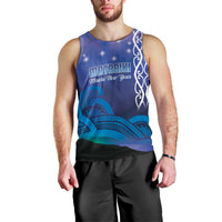Personalised Matariki New Zealand Men Tank Top Maori New Year Galaxy Koru Pattern LT14 - Polynesian Pride
