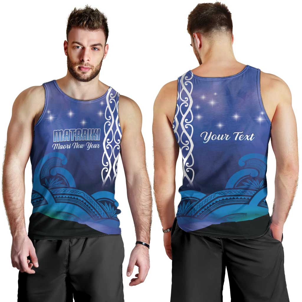 Personalised Matariki New Zealand Men Tank Top Maori New Year Galaxy Koru Pattern LT14 - Polynesian Pride