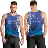 Personalised Matariki New Zealand Men Tank Top Maori New Year Galaxy Koru Pattern LT14 - Polynesian Pride