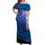 Personalised Matariki New Zealand Off Shoulder Maxi Dress Maori New Year Galaxy Koru Pattern