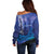 Personalised Matariki New Zealand Off Shoulder Sweater Maori New Year Galaxy Koru Pattern