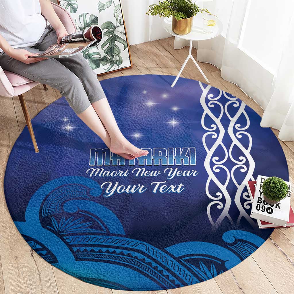 Personalised Matariki New Zealand Round Carpet Maori New Year Galaxy Koru Pattern LT14 - Polynesian Pride