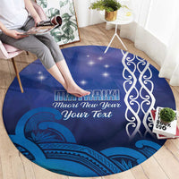 Personalised Matariki New Zealand Round Carpet Maori New Year Galaxy Koru Pattern LT14 - Polynesian Pride