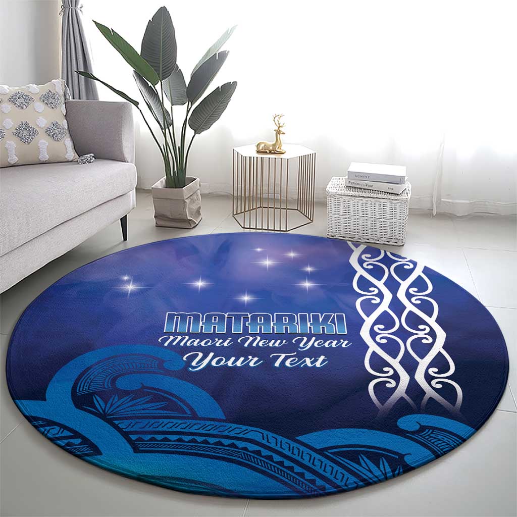 Personalised Matariki New Zealand Round Carpet Maori New Year Galaxy Koru Pattern LT14 - Polynesian Pride