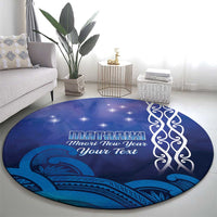 Personalised Matariki New Zealand Round Carpet Maori New Year Galaxy Koru Pattern LT14 - Polynesian Pride