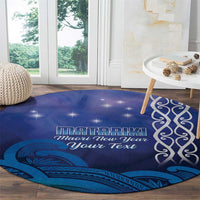 Personalised Matariki New Zealand Round Carpet Maori New Year Galaxy Koru Pattern LT14 - Polynesian Pride