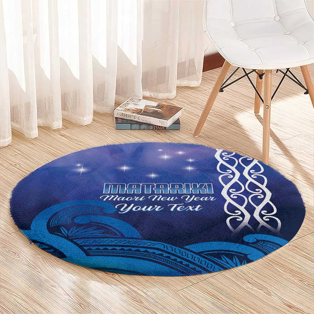 Personalised Matariki New Zealand Round Carpet Maori New Year Galaxy Koru Pattern LT14 - Polynesian Pride