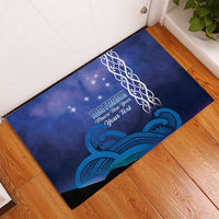 Personalised Matariki New Zealand Rubber Doormat Maori New Year Galaxy Koru Pattern LT14 - Polynesian Pride