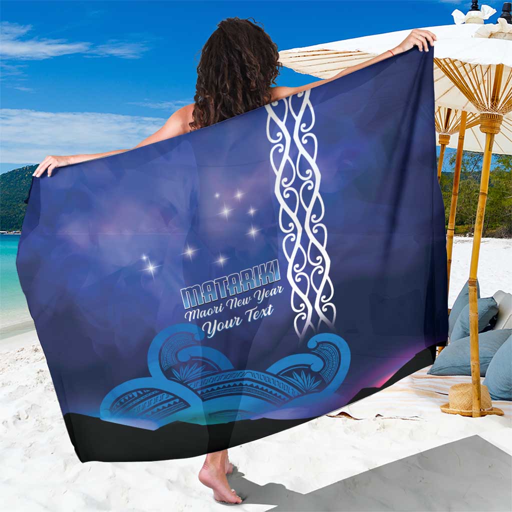 Personalised Matariki New Zealand Sarong Maori New Year Galaxy Koru Pattern LT14 One Size 44 x 66 inches Blue - Polynesian Pride