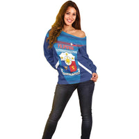 Philippines Football 2026 Off Shoulder Sweater Come On Filipinas LT14 - Polynesian Pride