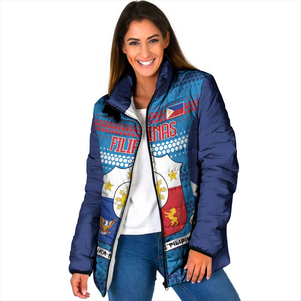 Philippines Football 2026 Padded Jacket Come On Filipinas LT14 Women Blue - Polynesian Pride