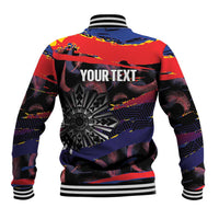 Philippines Sun Tattoo Baseball Jacket Feathers Filipinas Grunge Style Black LT14 - Polynesian Pride