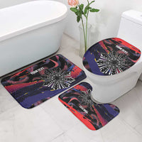 Philippines Sun Tattoo Bathroom Set Feathers Filipinas Grunge Style Black LT14 - Polynesian Pride
