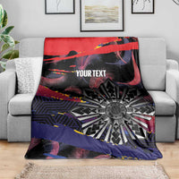 Philippines Sun Tattoo Blanket Feathers Filipinas Grunge Style Black LT14 - Polynesian Pride