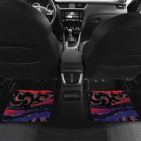 Philippines Sun Tattoo Car Mats Feathers Filipinas Grunge Style Black LT14 Set 2pcs - Back Black - Polynesian Pride
