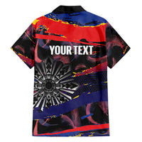 Philippines Sun Tattoo Hawaiian Shirt Feathers Filipinas Grunge Style Black LT14 - Polynesian Pride