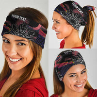 Philippines Sun Tattoo Neck Gaiter Feathers Filipinas Grunge Style Black LT14 - Polynesian Pride