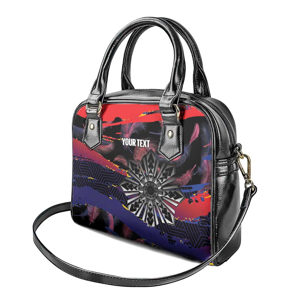 Philippines Sun Tattoo Shoulder Handbag Feathers Filipinas Grunge Style Black LT14 - Polynesian Pride