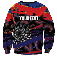 Philippines Sun Tattoo Sweatshirt Feathers Filipinas Grunge Style Black LT14 - Polynesian Pride