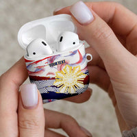 Philippines Sun Tattoo AirPods Case Feathers Filipinas Grunge Style White LT14 - Polynesian Pride