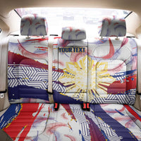 Philippines Sun Tattoo Back Car Seat Cover Feathers Filipinas Grunge Style White LT14 - Polynesian Pride