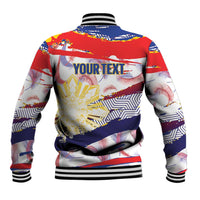 Philippines Sun Tattoo Baseball Jacket Feathers Filipinas Grunge Style White LT14 - Polynesian Pride