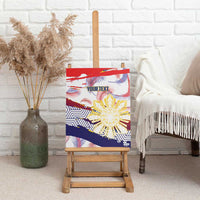 Philippines Sun Tattoo Canvas Wall Art Feathers Filipinas Grunge Style White LT14 - Polynesian Pride
