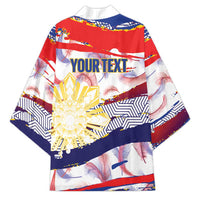 Philippines Sun Tattoo Kimono Feathers Filipinas Grunge Style White LT14 - Polynesian Pride