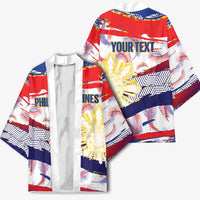 Philippines Sun Tattoo Kimono Feathers Filipinas Grunge Style White LT14 - Polynesian Pride