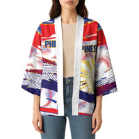 Philippines Sun Tattoo Kimono Feathers Filipinas Grunge Style White LT14 - Polynesian Pride