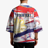 Philippines Sun Tattoo Kimono Feathers Filipinas Grunge Style White LT14 - Polynesian Pride