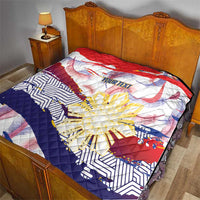 Philippines Sun Tattoo Quilt Feathers Filipinas Grunge Style White LT14 - Polynesian Pride