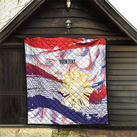 Philippines Sun Tattoo Quilt Feathers Filipinas Grunge Style White LT14 - Polynesian Pride