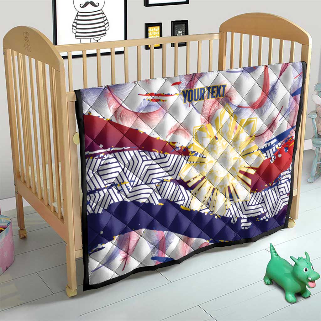 Philippines Sun Tattoo Quilt Feathers Filipinas Grunge Style White LT14 - Polynesian Pride