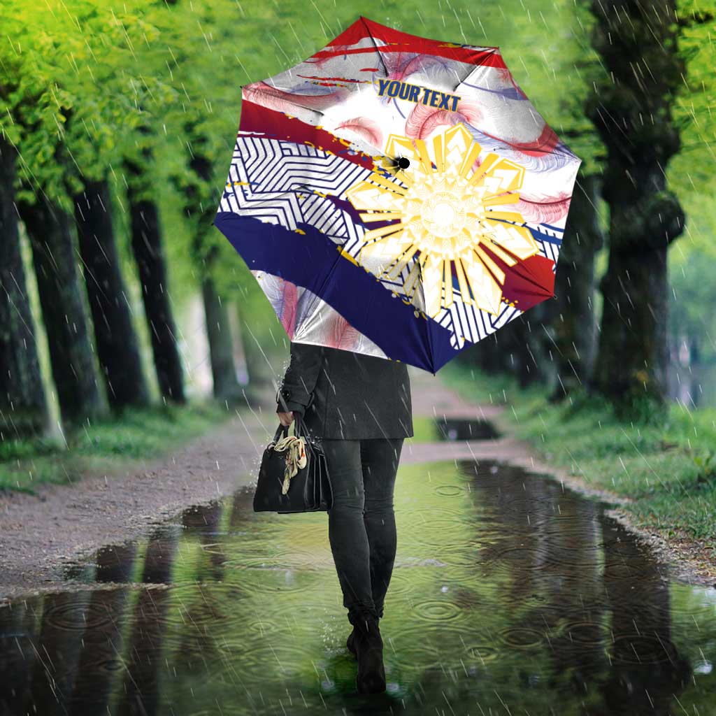 Philippines Sun Tattoo Umbrella Feathers Filipinas Grunge Style White LT14 - Polynesian Pride