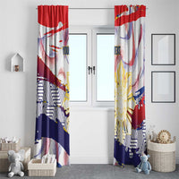 Philippines Sun Tattoo Window Curtain Feathers Filipinas Grunge Style White LT14 - Polynesian Pride